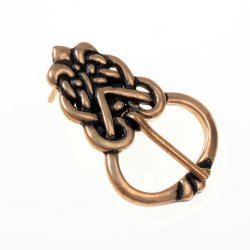 [09 Sch Knot 2.ma.br] Gürtelschnalle "Knoten" - 2 cm (Bronze)