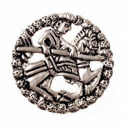 [08 ZN Gokstad.b] Gürtelbeschlag mit Reitermotiv (Bronze)