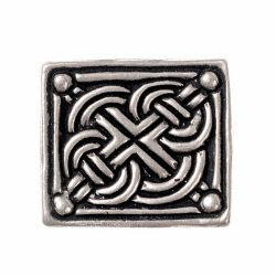 [08 ZN Wi-Knot.ma.br] Wikinger-Beschlag Knotenmotiv (Bronze Versilbert)