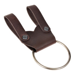 LARP-Ringhalter "Hildur" aus Leder und Stahl - 7 cm