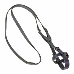 Verstellbarer Flaschen-Halter aus Leder zum Umhängen – mit Schulterriemen