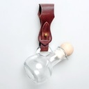 Glas-Karaffe mit Leder-Gürtel-Halter - 0,1 l