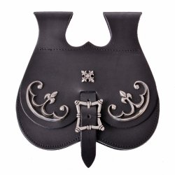 [01 T-NIGR Masw.br] Geräumige Nierentasche - mit Beschlägen (braun)
