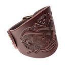 Lederarmband mit keltischer Prägung - LARP - 2 mm