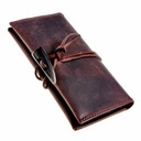 Leder-Tabaktasche mit Hornknebel – rustikaler Tabakbeutel im Vintage-Stil