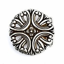Florale Buckle-Schnalle – Renaissance-Motiv für 4 cm breite Gürtel (Silber oder Messing)