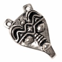 Replik wikingerzeitlicher Wadenwickel-Haken, 1 Paar, Bronze oder Bronze versilbert
