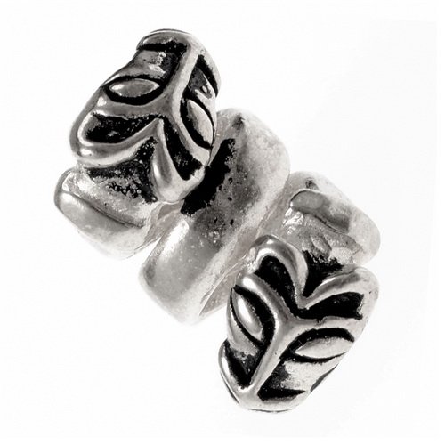 [07 BP Wolf.b] Bartperle "Wolf" - 8 mm Loch (Bronze)