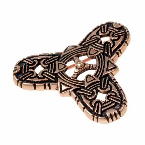 [07 Br Klee 1.b] Kleeblattfibel im Borrestil Bronze (Bronze)