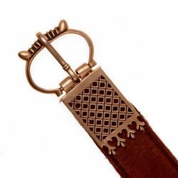 [10 MA-3 Plant.nl.br] Mittelaltergürtel "Plantagenet" - 3 cm (S, braun)