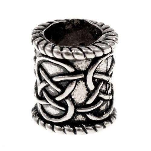 [07 BP Zylinder A.b] Bartperle "Zylinder" / klein - 8 mm Loch (Bronze)