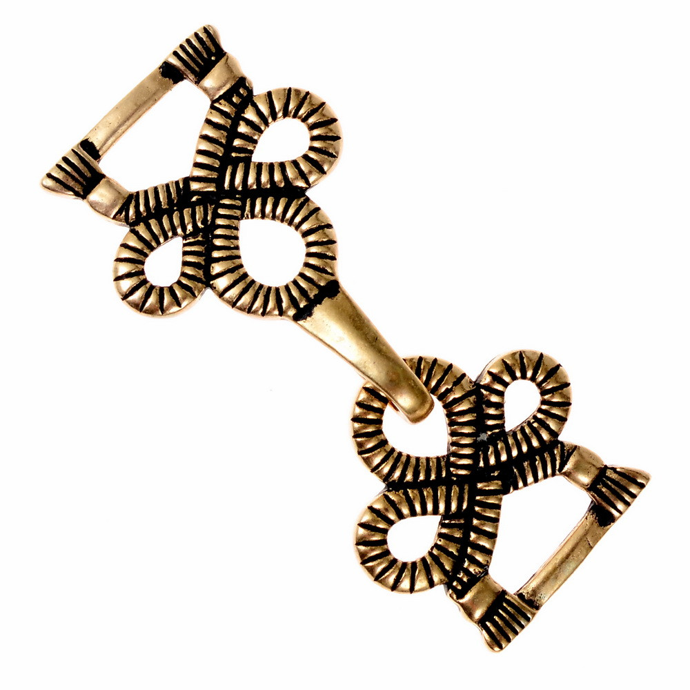 [06 GWS Tudor-b] "Tudor" Renaissance-Gewandhaken (Bronze)