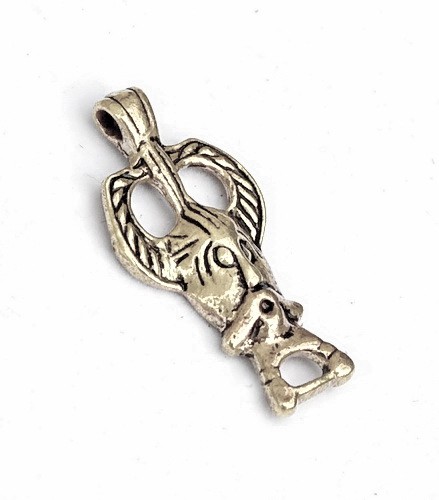 [0 Odin Ribe.b] Bronze Anhänger 'Odin von Ribe' - Accessoire, Schmuck für Mittelalter, LARP und Alltag (Bronze)