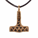 Bronze Anhänger 'Thorshammer von Falster' - Accessoire, Schmuck für Mittelalter, LARP und Alltag