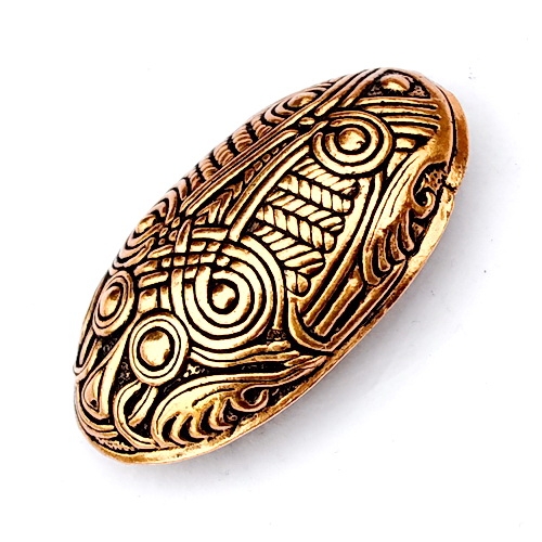 [07 Ov 0 Buckel.b] Buckelfibel Vendelzeit Wikinger Fibel (Bronze)
