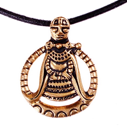 [0 Freya.b] Freya Amulett - Bronze Anhänger Replik (Bronze)