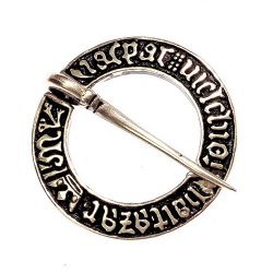 [07 Fue Annular.sv] Fürspange mit Schriftzug (Bronze Versilbert)