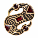 Germanische S-Fibel mit Glaseinlagen