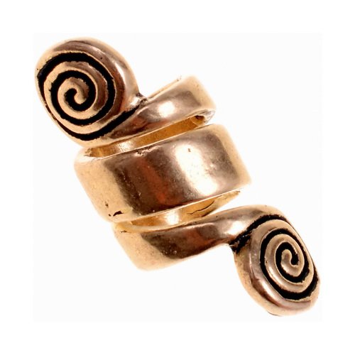 [07 BP Spirale-b] Bartperle "Spirale" - 8 mm Loch (Bronze)