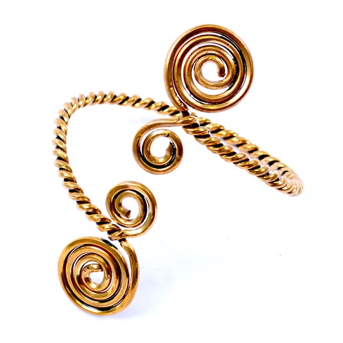 [07 OAR Kelt] Keltischer Oberarmreif (Bronze Versilbert)