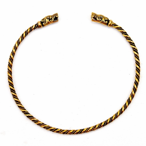 [07 Torque Got-b] Wikinger Torques mit Drachenköpfen Bronze -  (Bronze)