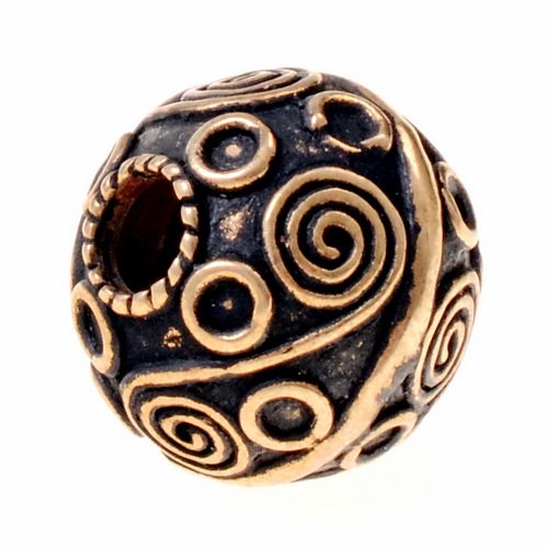 [07 BEA 09.b] Wikinger-Perle Nr. B9 / Loch 4 mm (Bronze)