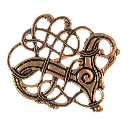 Wikinger Fibel aus Lindholm Hoeje Urnesstil Bronze