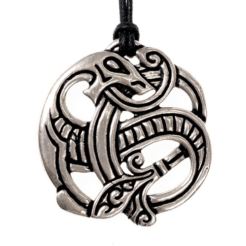 [0 Vik-Dragon.b] Wikinger Anhänger Drache - Bronze Anhänger Replik (Bronze)