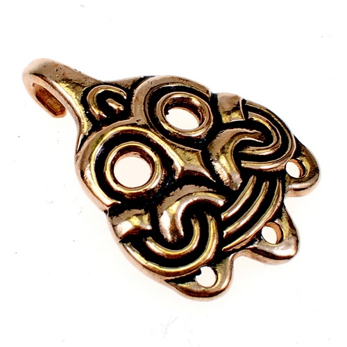 [06 LWH Birka.b] Wadenwickel-Haken Birka Paar - Bronze Anhänger Replik (Bronze)