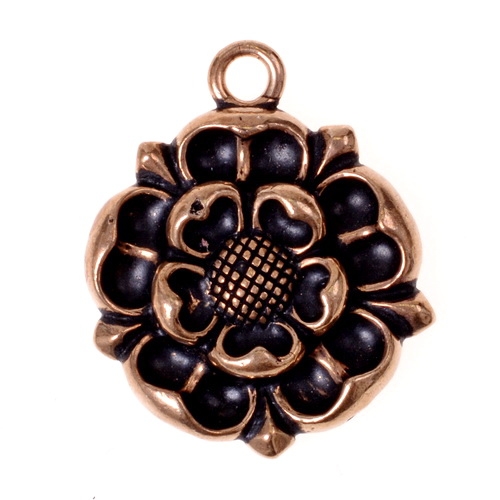 Tudor Rose Amulett Bronze  - Replik Nachbildung nach Originalfund