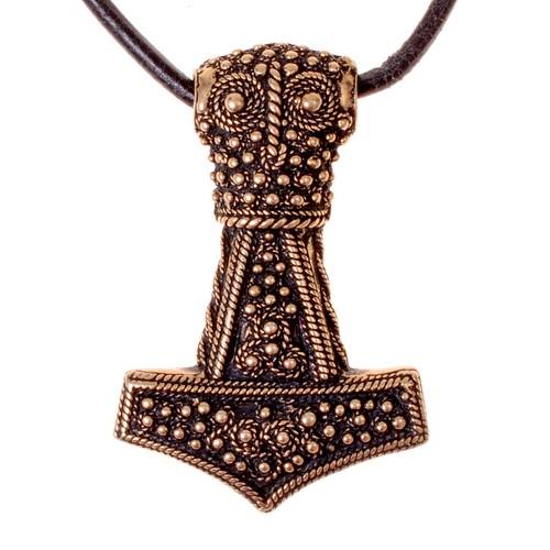 [0 TH Oeland-b] Thorshammer von Bredsättra - Bronze Anhänger Replik (Bronze)