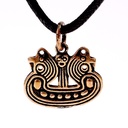 Schiff-Anhänger Bornholm klein Amulett Bronze