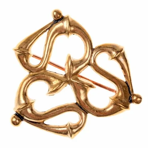 [07 Fi Triquetra-b] Römische Triquetra Fibel aus Bronze (Bronze)