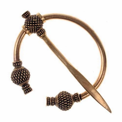 [07 Fi Distel - KL.b] Replik einer kleinen Distelfibel Wikinger Schmuck (Bronze)