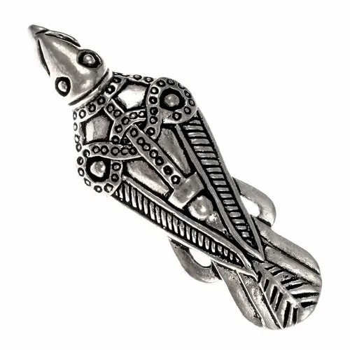 [07 Br Uppakra.b] Rabenfibel aus Uppåkra Wikingerfibel Bronze (Bronze)