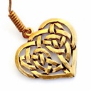 Paar Bronzeohrringe 'Keltisches Herz' - Accessoire, Schmuck für Mittelalter, LARP und Alltag