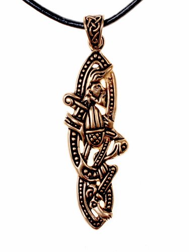 [0 Anh Eriu.b] Mittelalterlicher Anhänger "Eriu"  - Accessoire, Schmuck für Mittelalter, LARP und Alltag (Bronze)
