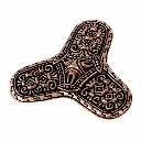 Kleeblattfibel von Värnamo  im Osebergstill Bronze