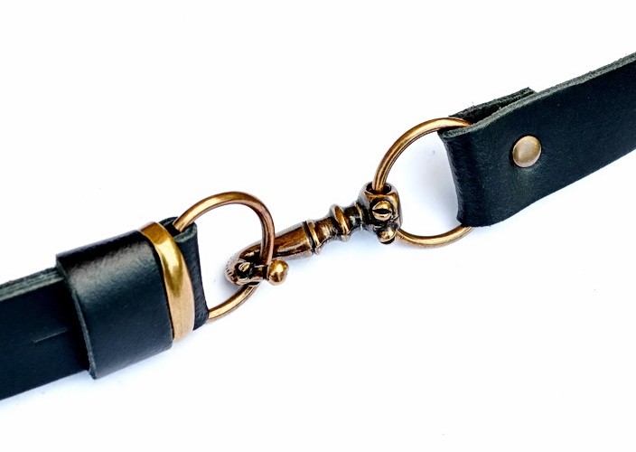 Keltischer Gürtel mit Pferdekopf-Haken 3 cm