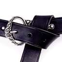 Wikinger Gürtel mit Männerhaupt Ledergürtel 3 cm breit