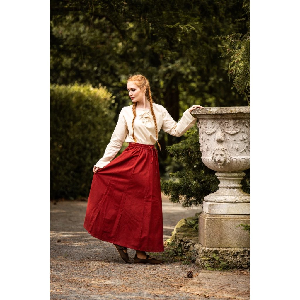 [4000r.gr.s/] Mittelalterrock "Dana" Rot (S/M)