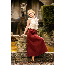 Mittelalterrock aus schwerer Baumwolle "Smilla" Rot