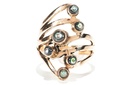 Bronze Ring mit Abalone Muschel  LUCIA Elfen Damenring