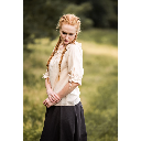 Mittelalter Kurzarmbluse "Vera" Hanf