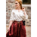 Mittelalter Kurzarmbluse "Vera" Natur