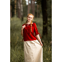 Mittelalter Kurzarmbluse "Vera" Rot