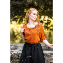 Mittelalter Kurzarmbluse "Vera" Rost