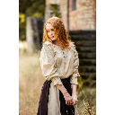 Mittelalterbluse "Edith" Hanffarben