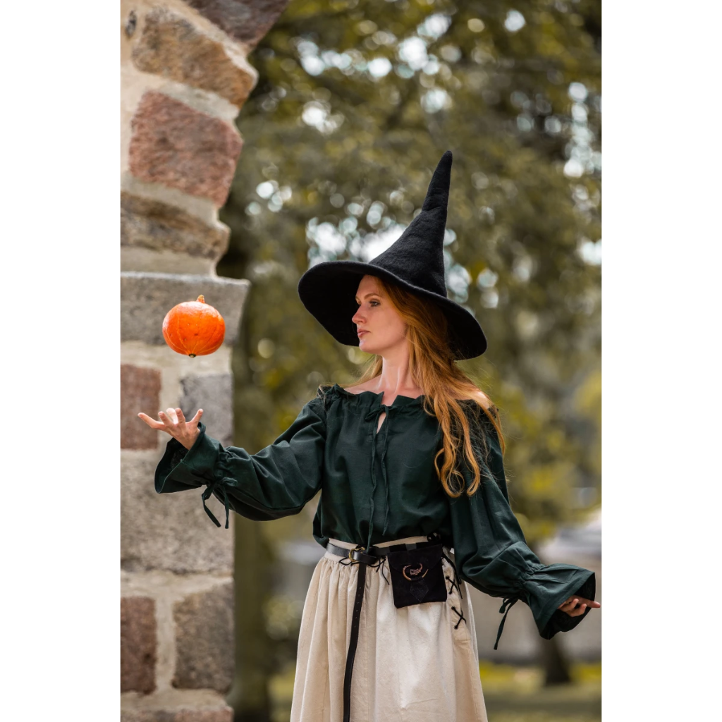 [2108g.gr.s] Mittelalterbluse "Morgan" Grün (S)