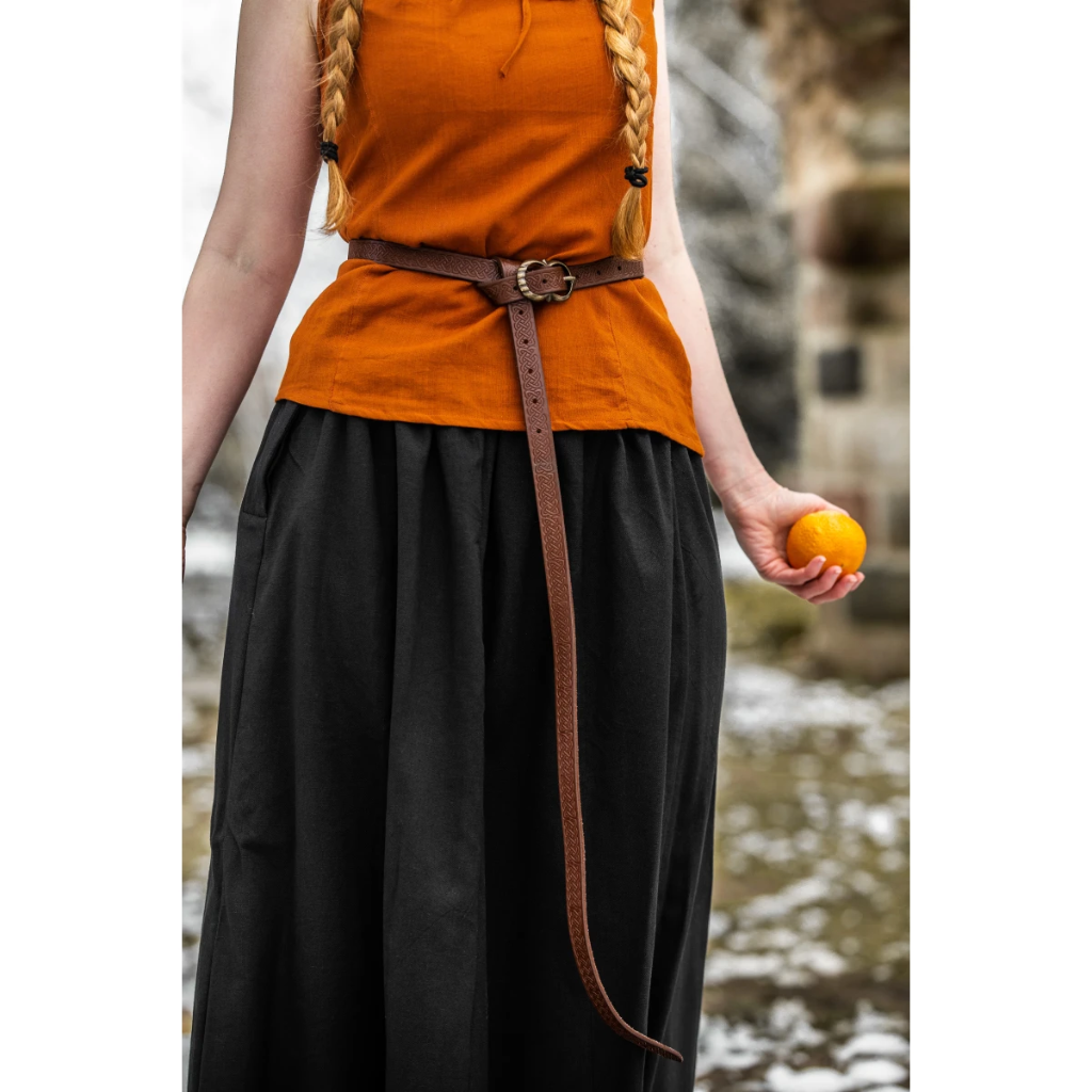 Keltischer Ledergürtel "Merle" Cognacbraun